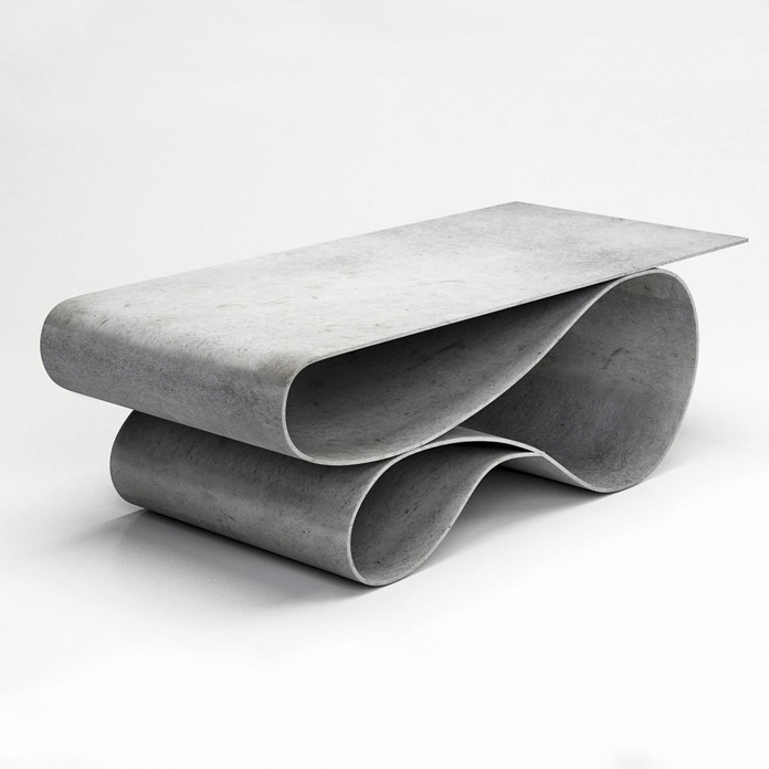 Concrete Canvas table by Neal Aronowitz.