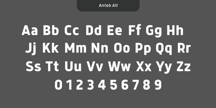 Anteb font family - Alternative character set Anteb font family - Alternative character set