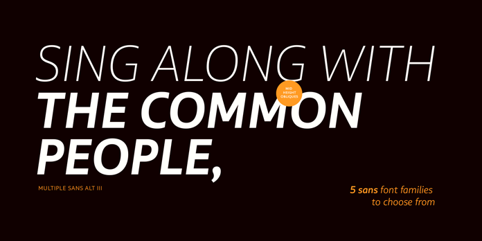 Multiple fonts from Latinotype - 5 sans families to choose from