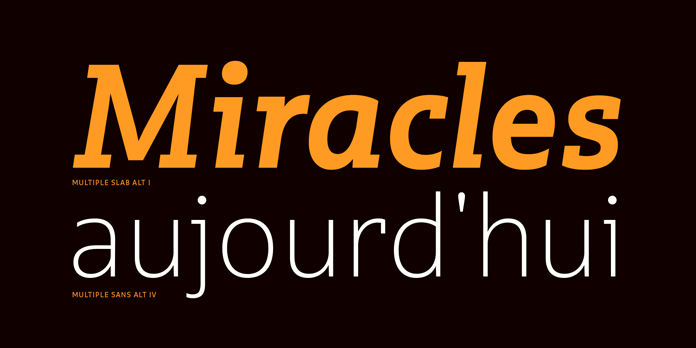 Multiple fonts from Latinotype - Text samples of the alternative styles