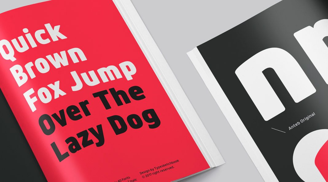 Anteb font family from Typesketchbook