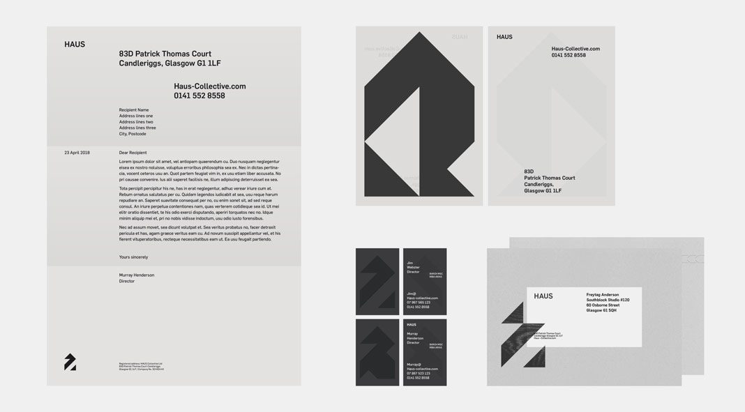 HAUS Architects branding by Daniel Freytag.