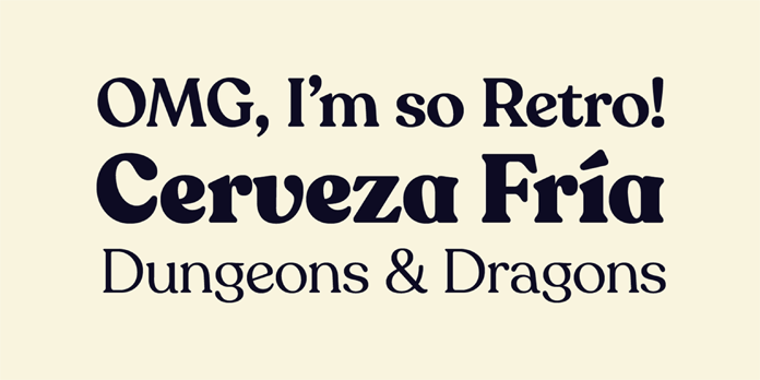 Recoleta font family - text samples.