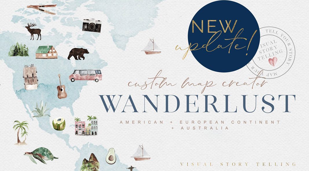 Wanderlust - custom illustrated map creator.