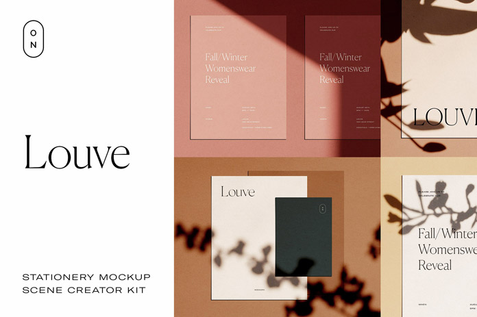 Louve – stationery mockup kit scene creator. Louve – stationery mockup kit scene creator.