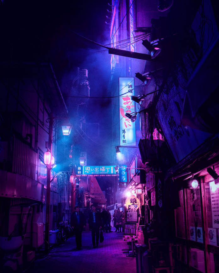 Midnight in the city.