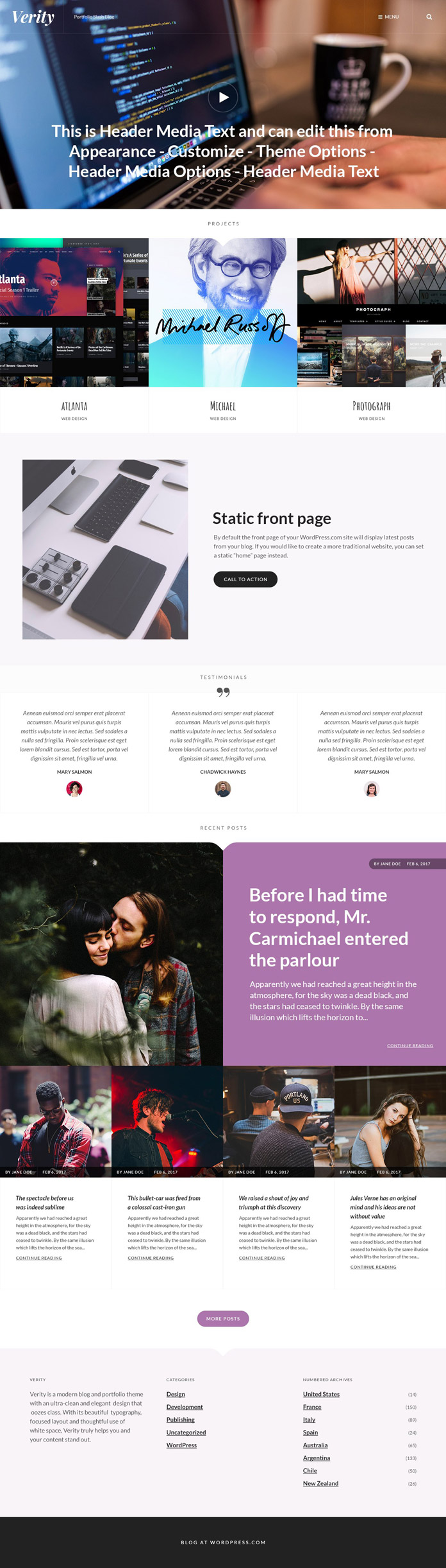 Verity WordPress Theme