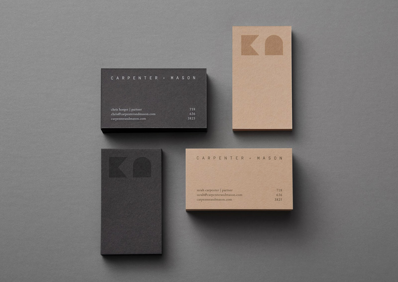 CARPENTER + MASON brand identity by LMNOP Creative.