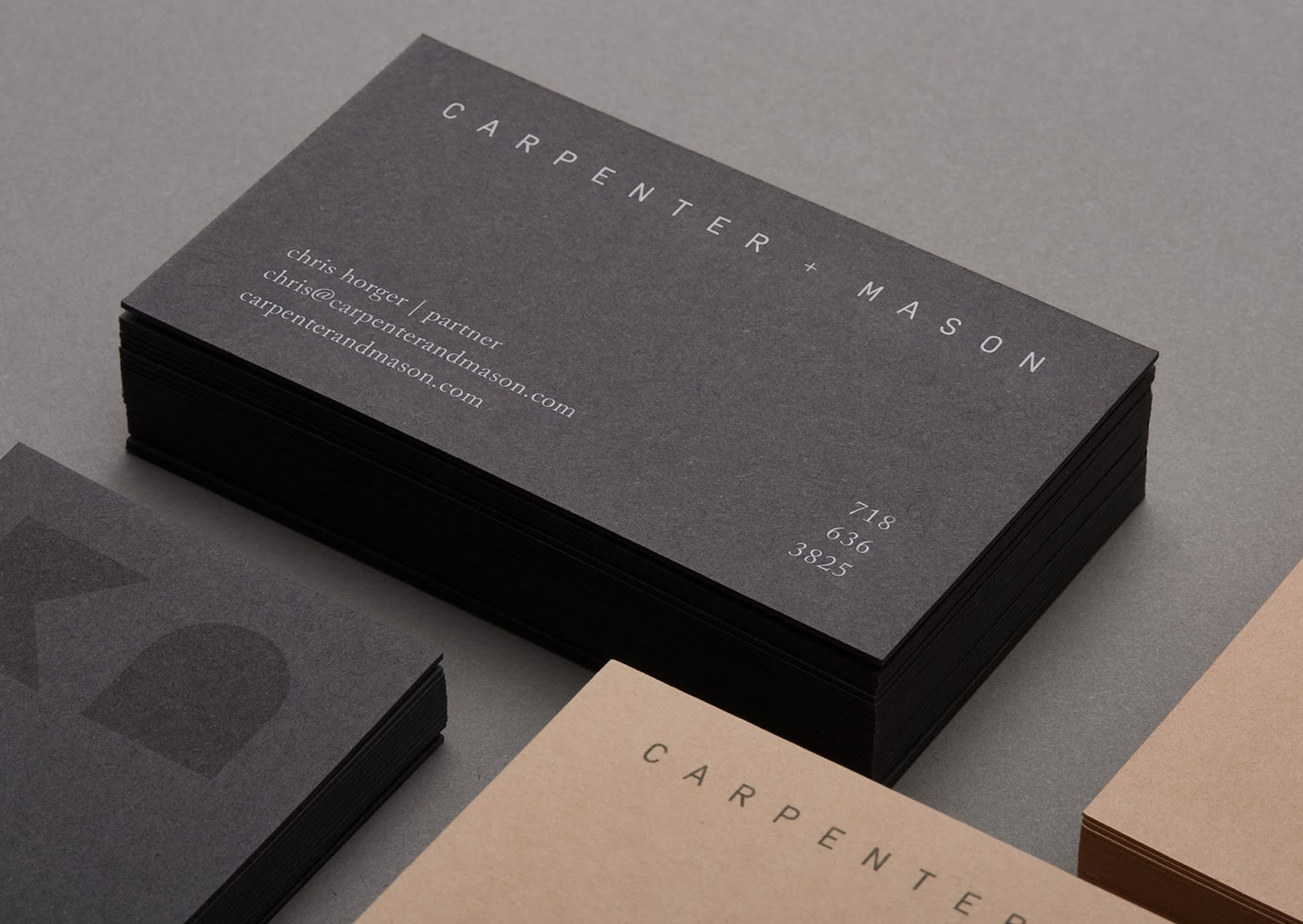 CARPENTER + MASON brand identity by LMNOP Creative.