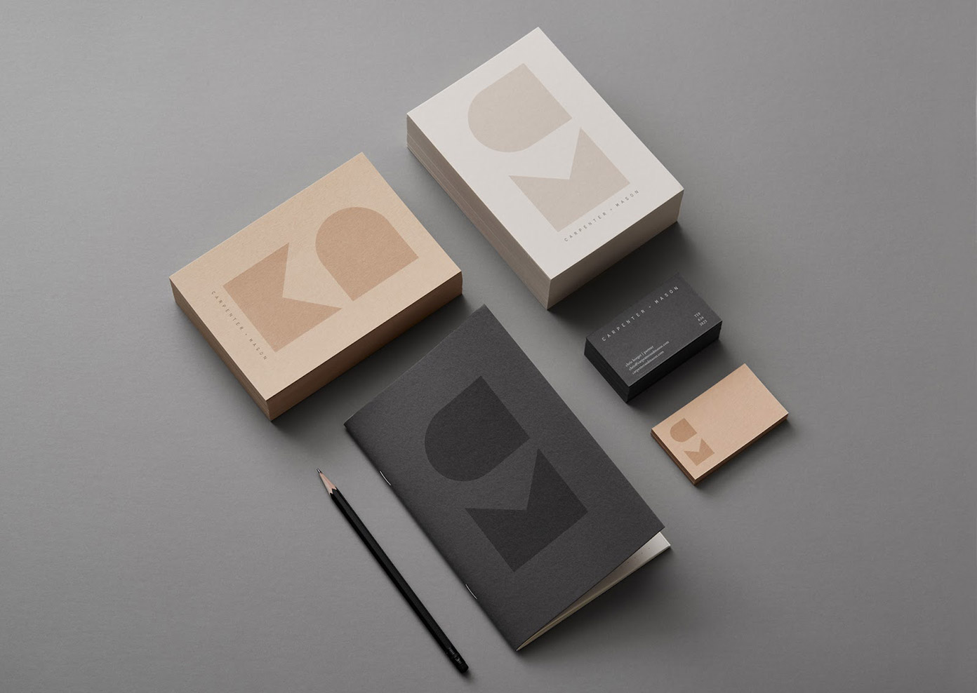 CARPENTER + MASON brand identity by LMNOP Creative.