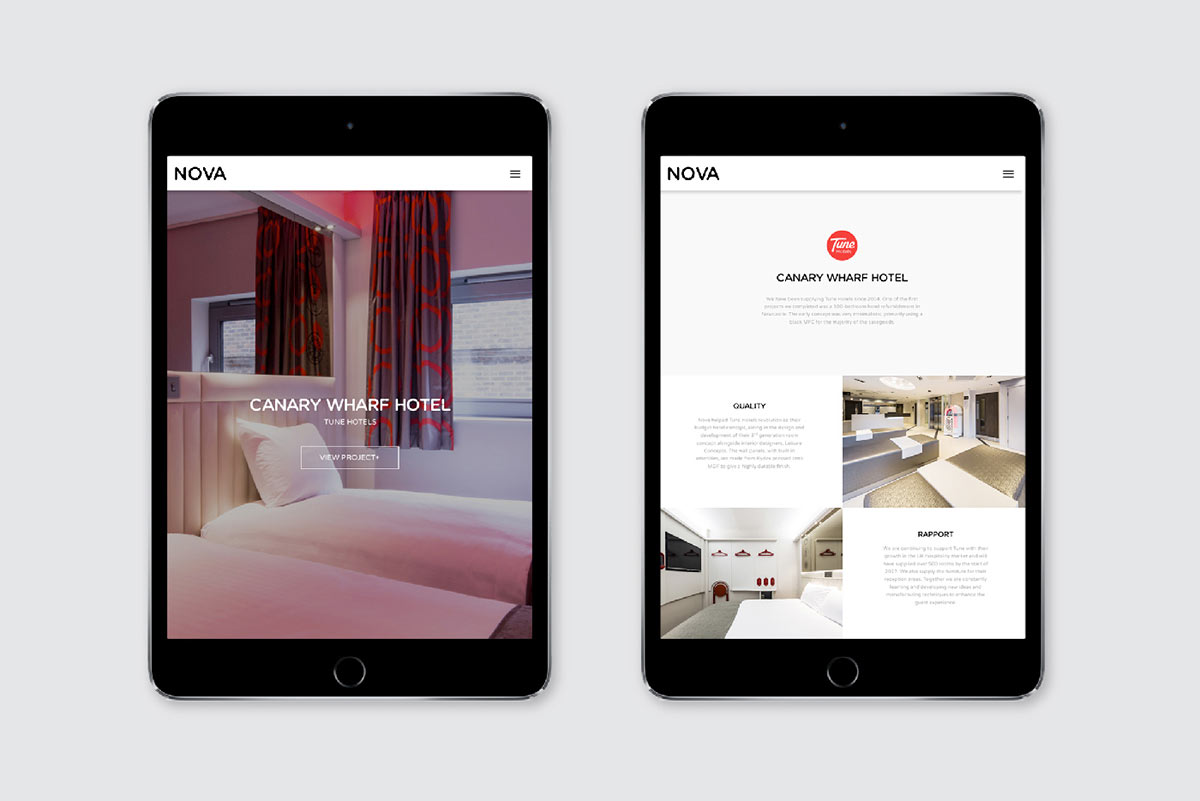 Nova Interiors branding by Side by Side.