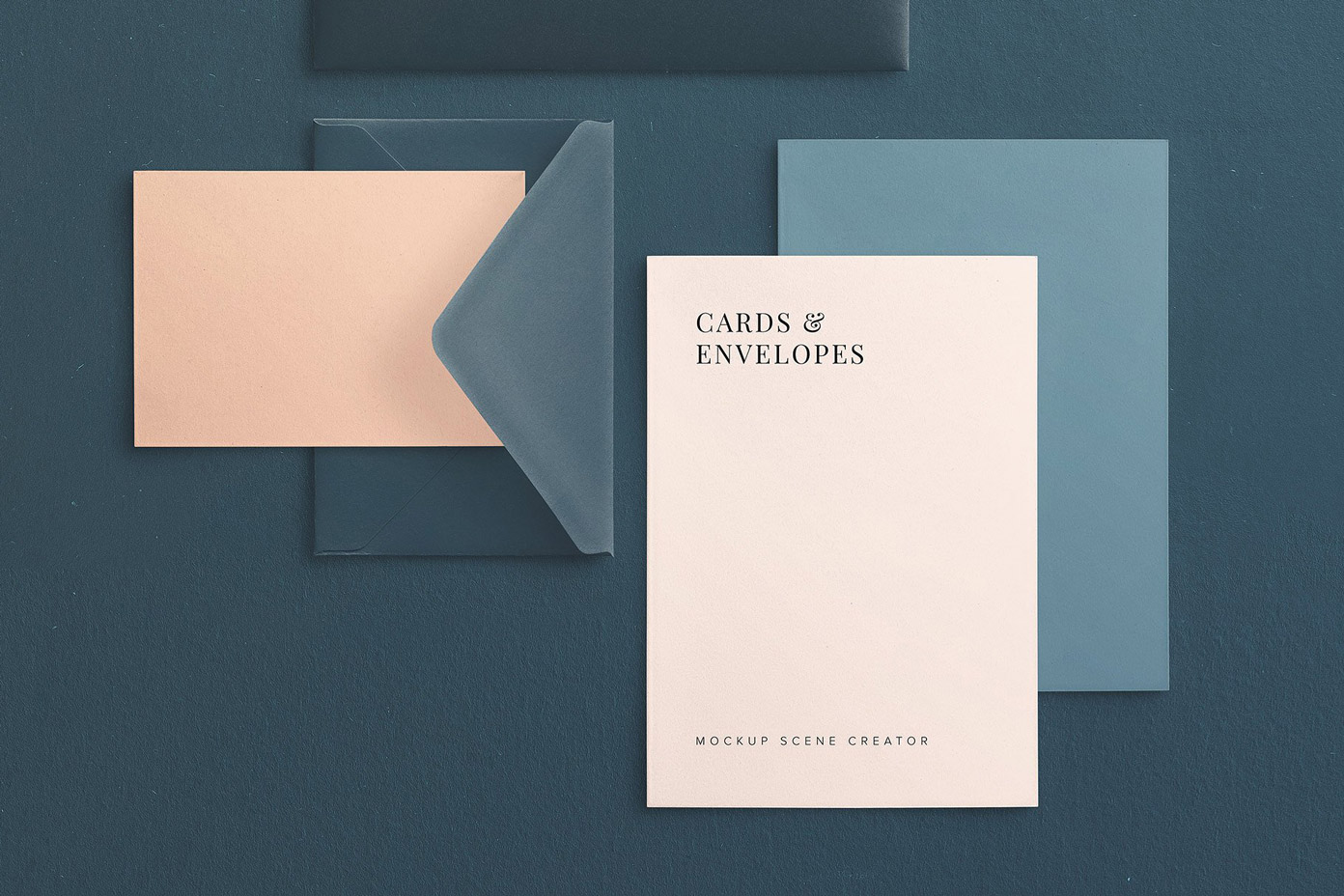 Cards and envelopes mockups scene creator by Román Jusdado Cards and envelopes mockups scene creator by Román Jusdado