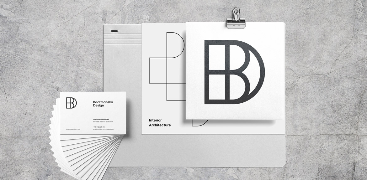Corporate identity for Baczmańska Design created by Fromsquare Studio.