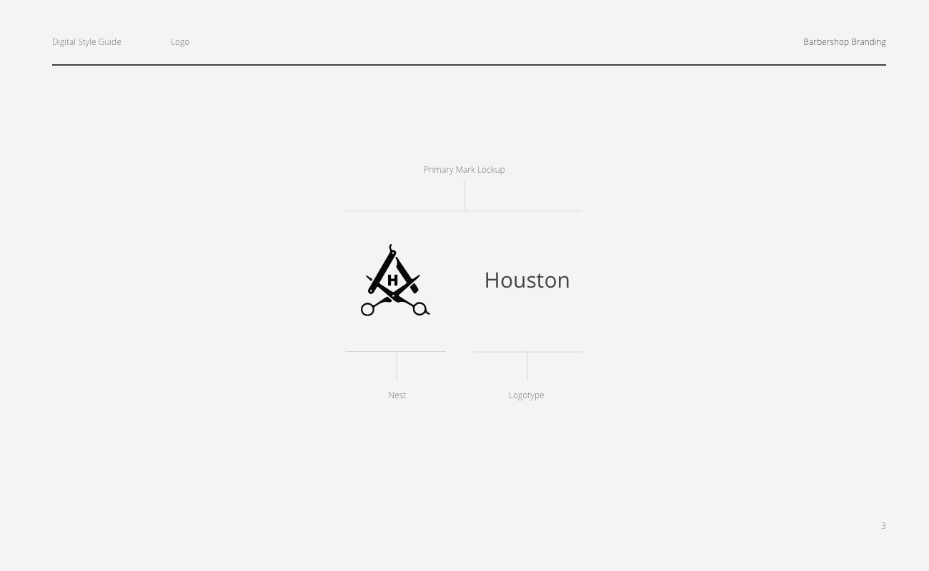Houston Barbershop branding by graphic designer Hoo