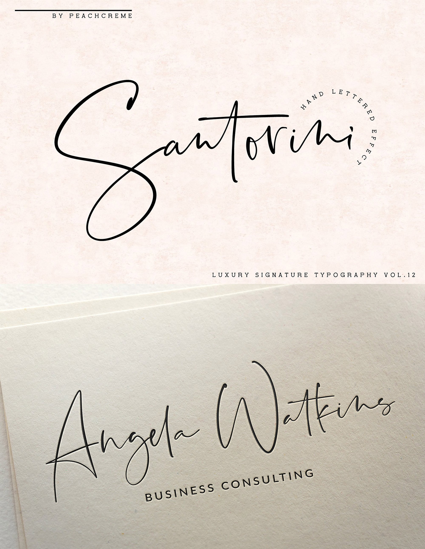 Santorini script font Santorini script font