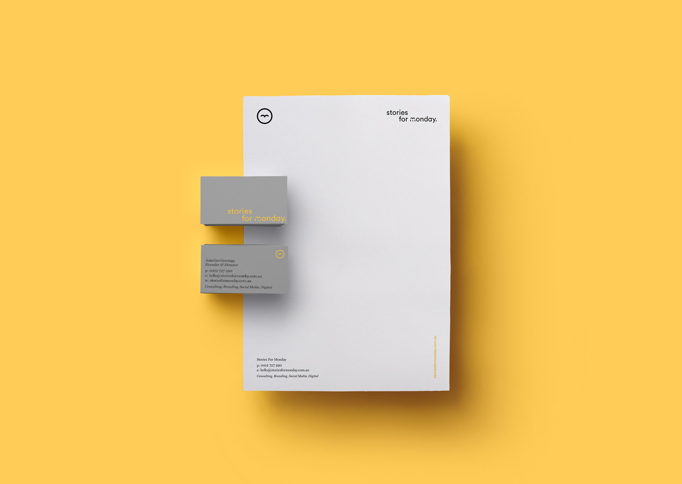 Stories For Monday branding by Madelyn Bilsborough Stories For Monday branding by Madelyn Bilsborough