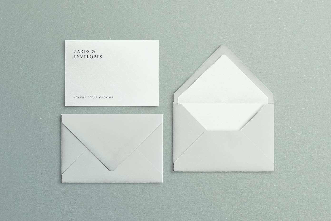 Cards and envelopes mockups scene creator by Román Jusdado Cards and envelopes mockups scene creator by Román Jusdado