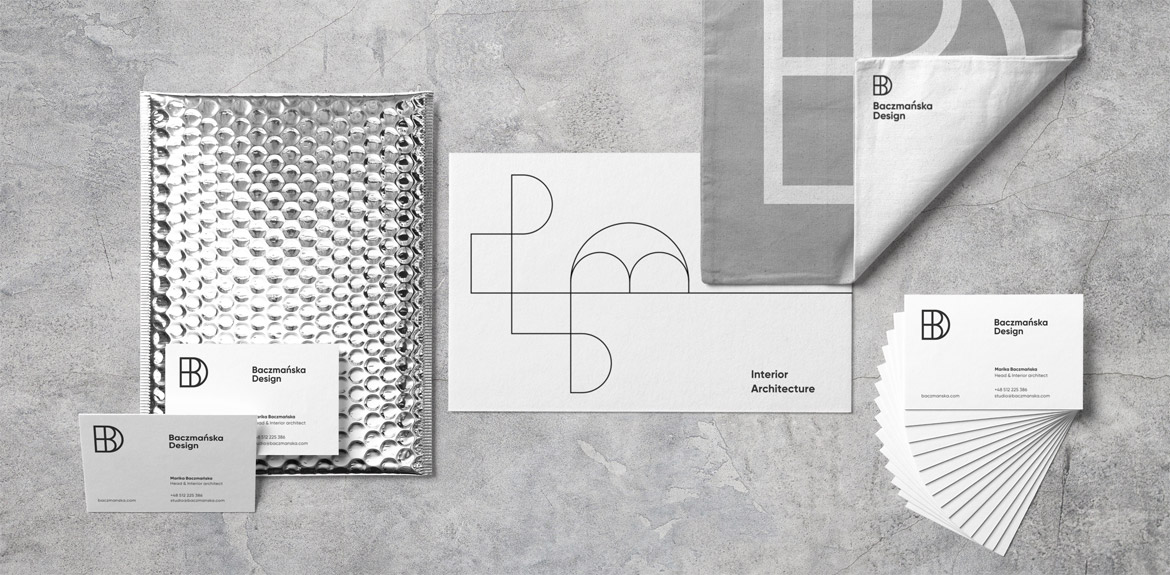 Corporate identity for Baczmańska Design created by Fromsquare Studio.