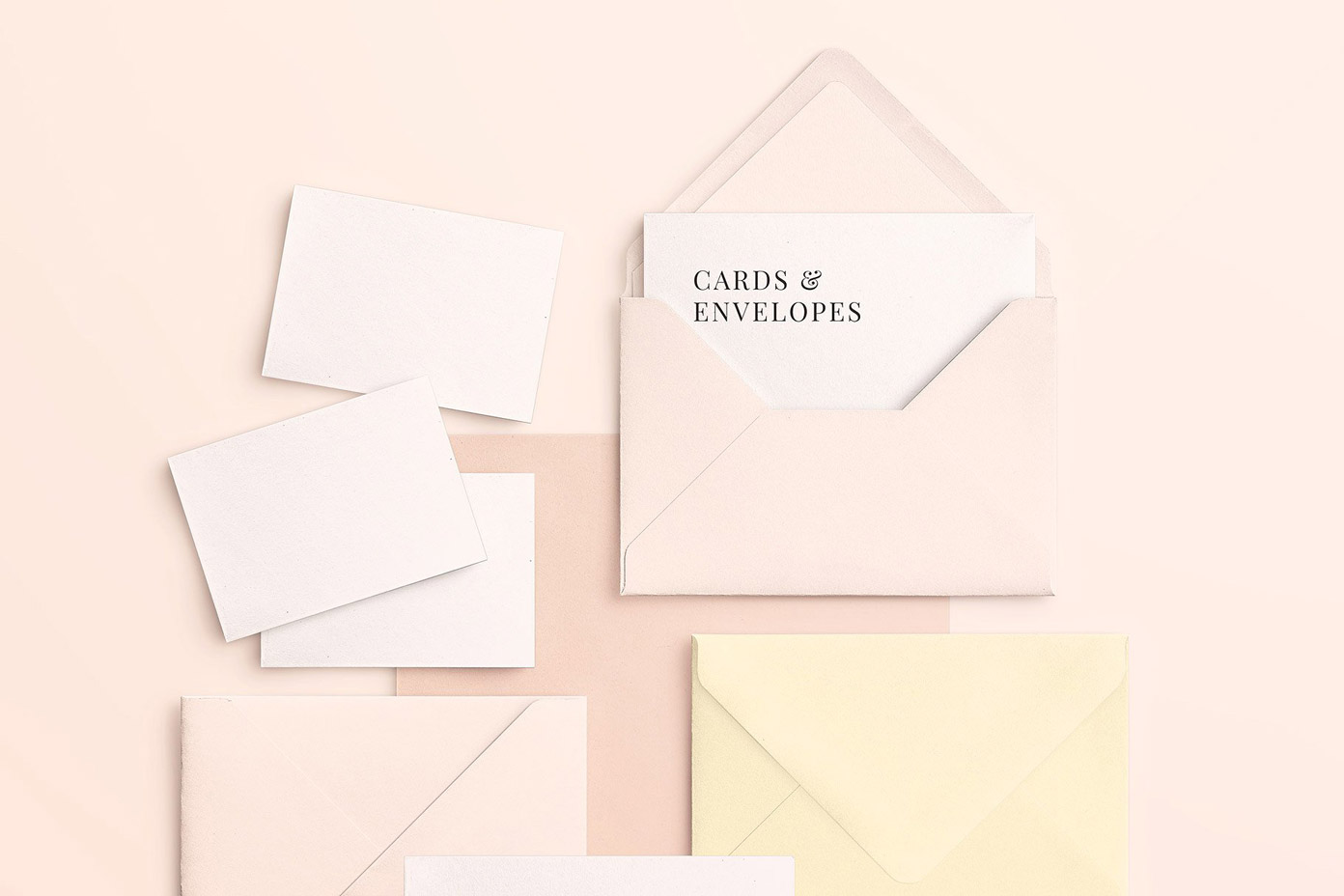 Cards and envelopes mockups scene creator by Román Jusdado Cards and envelopes mockups scene creator by Román Jusdado