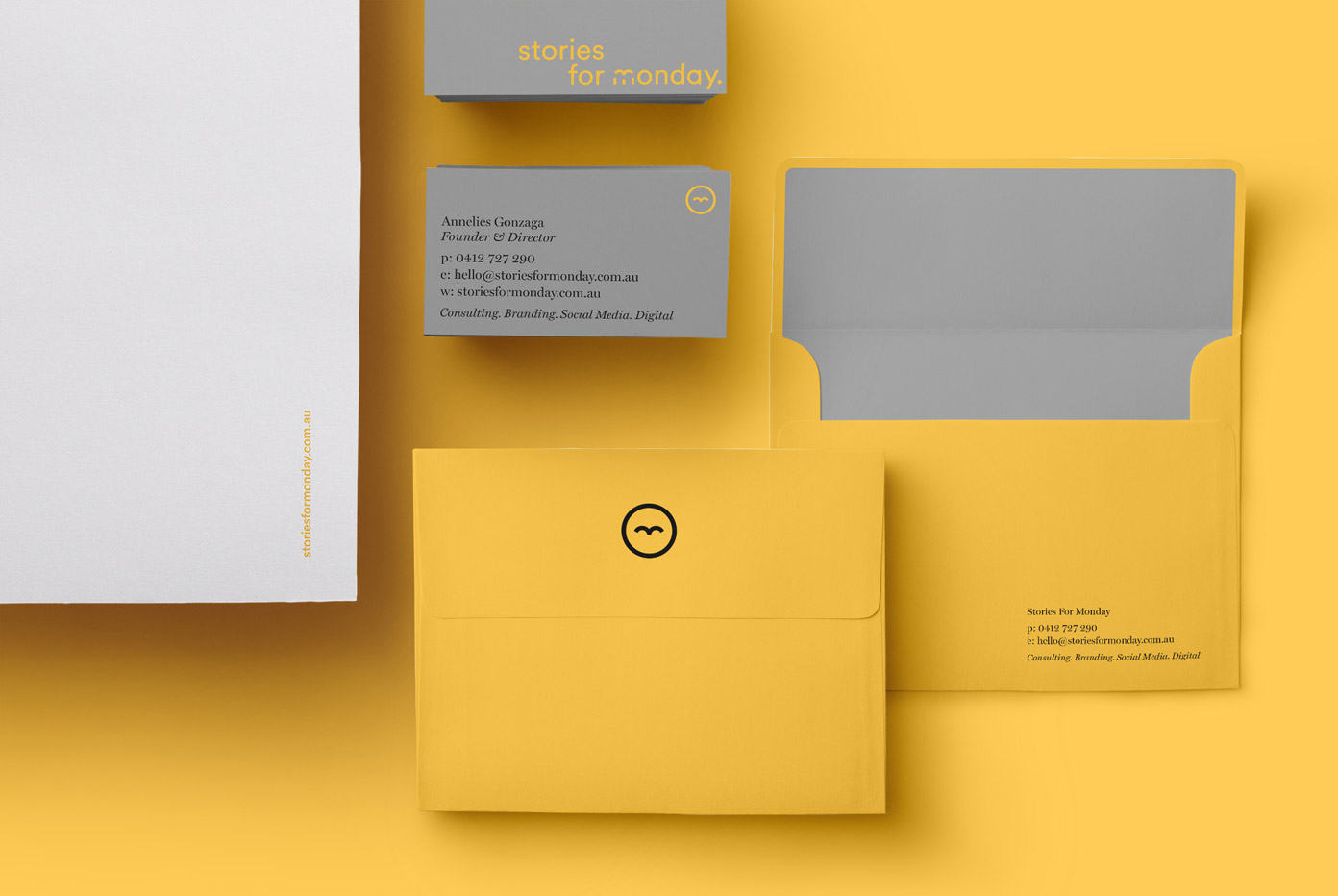 Stories For Monday branding by Madelyn Bilsborough Stories For Monday branding by Madelyn Bilsborough