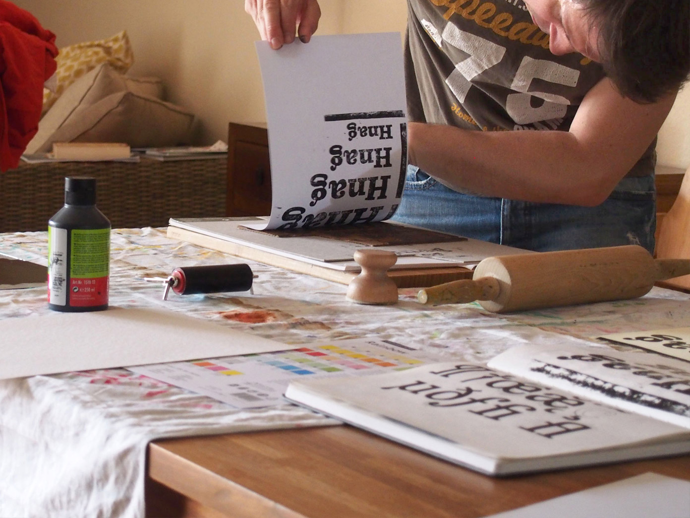 Printing on the dining room table