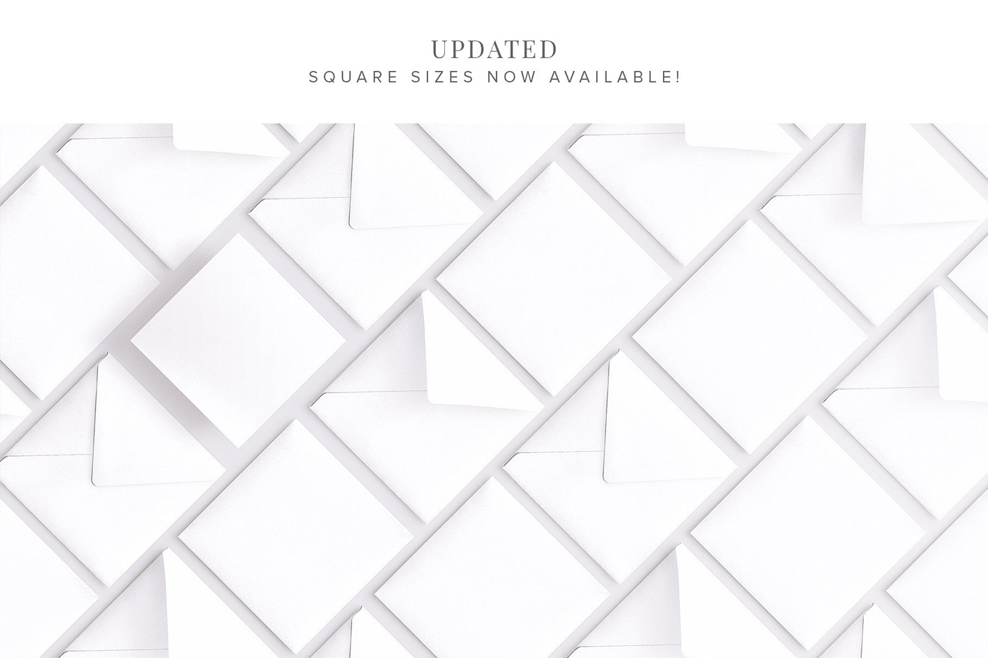 Update: square sizes are also available. Cards and envelopes mockups scene creator by Román Jusdado