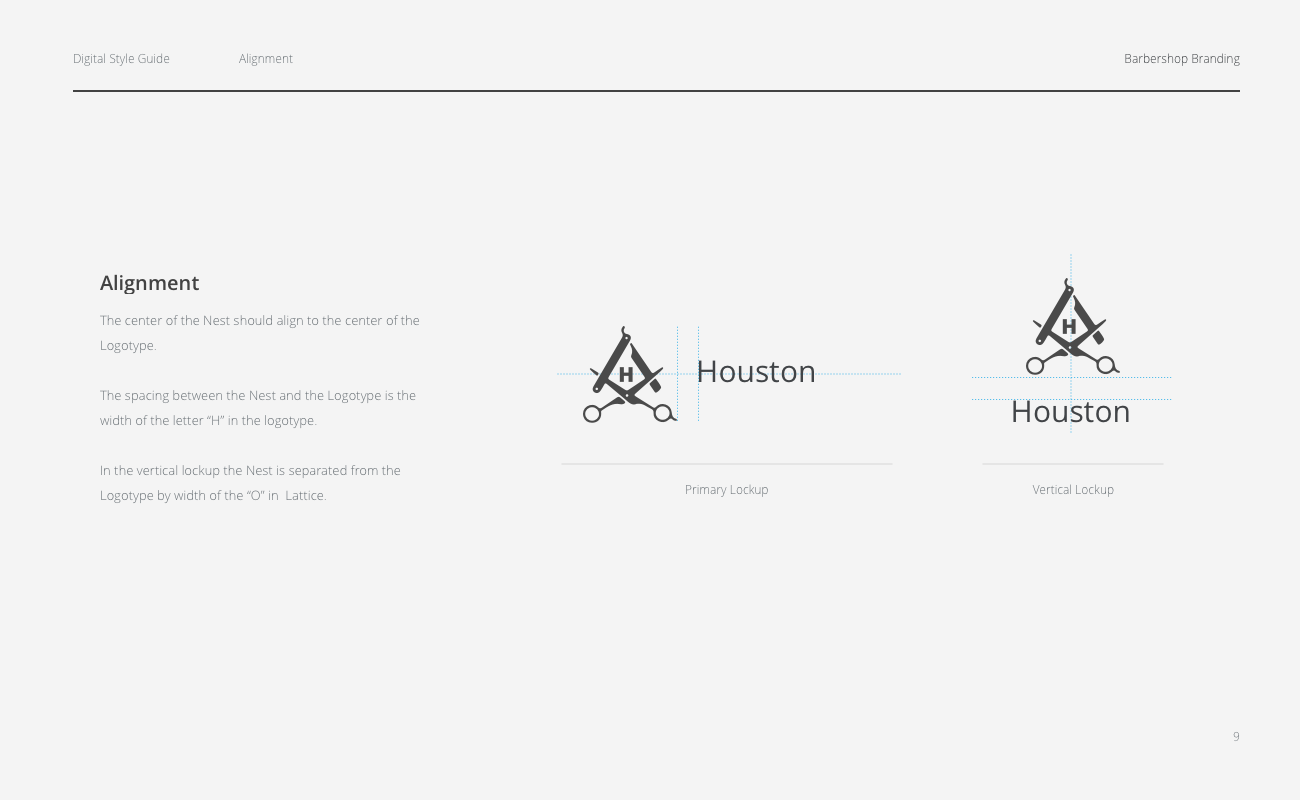 Houston Barbershop branding by graphic designer Hoo
