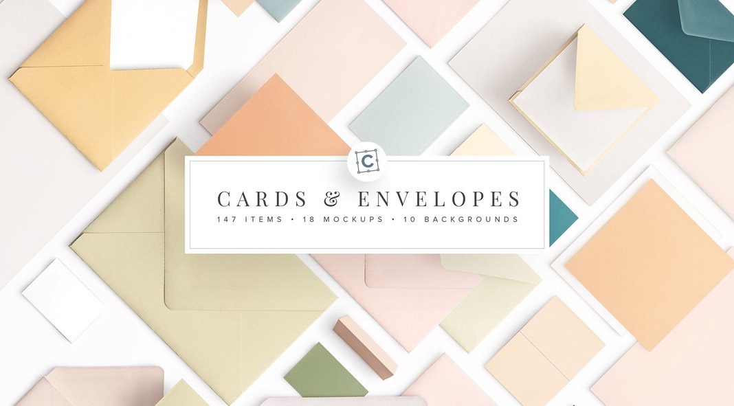 Cards and envelopes mockups scene creator by Román Jusdado
