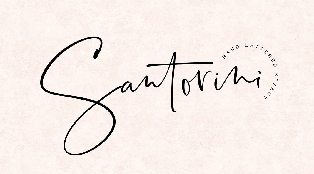 Santorini script font