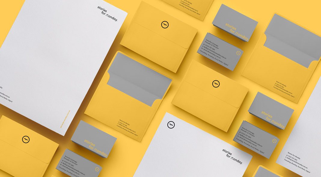 Stories For Monday branding by Madelyn Bilsborough