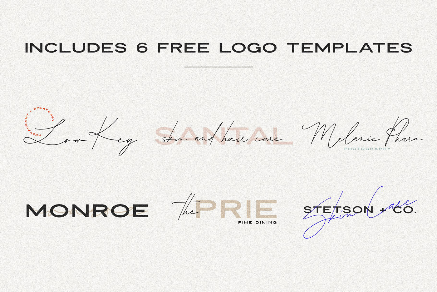 Modena font duo with 6 free logos. Modena font duo with 6 free logos.