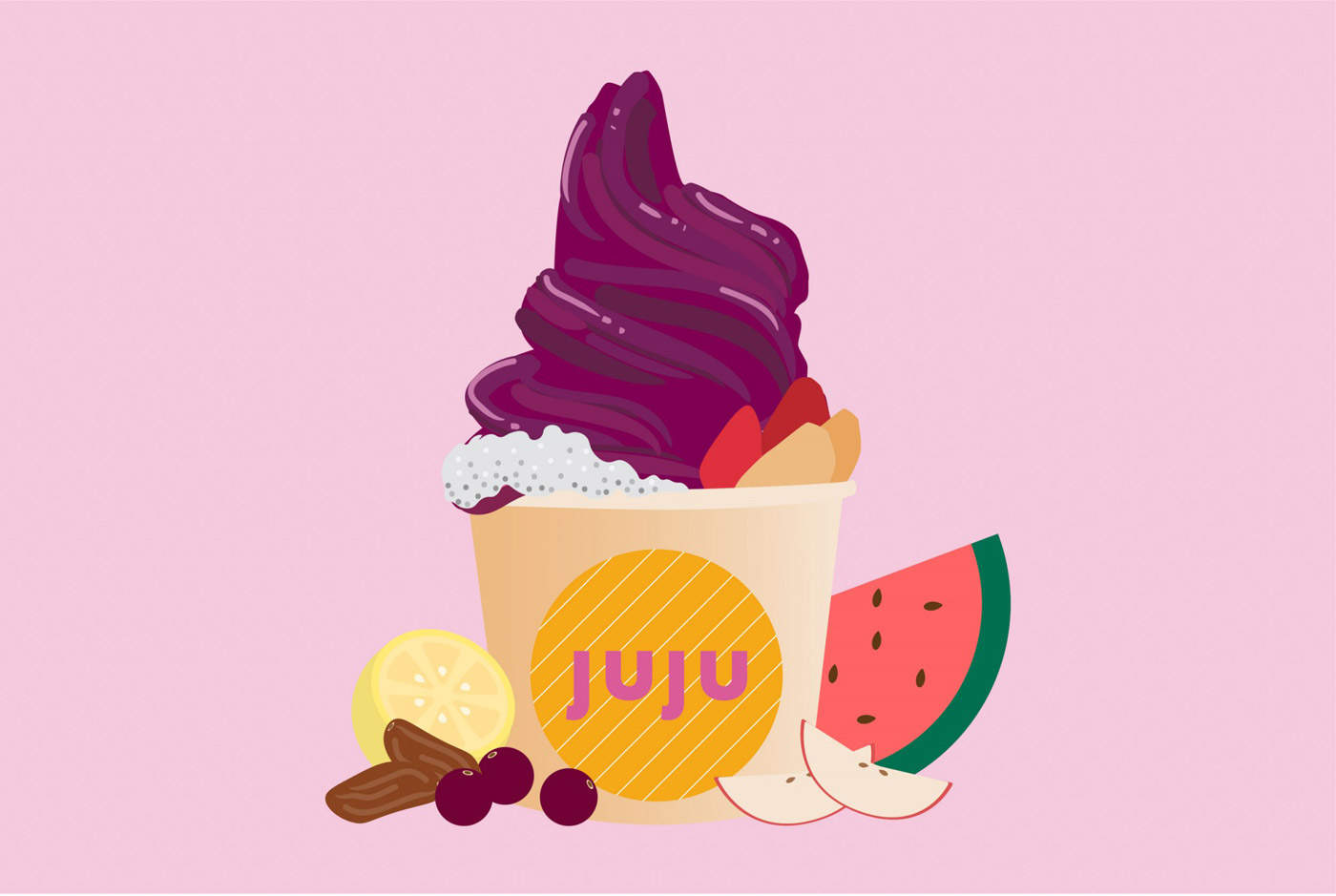 Food and beverage branding by Fable for JUJU. Food and beverage branding by Fable for JUJU.