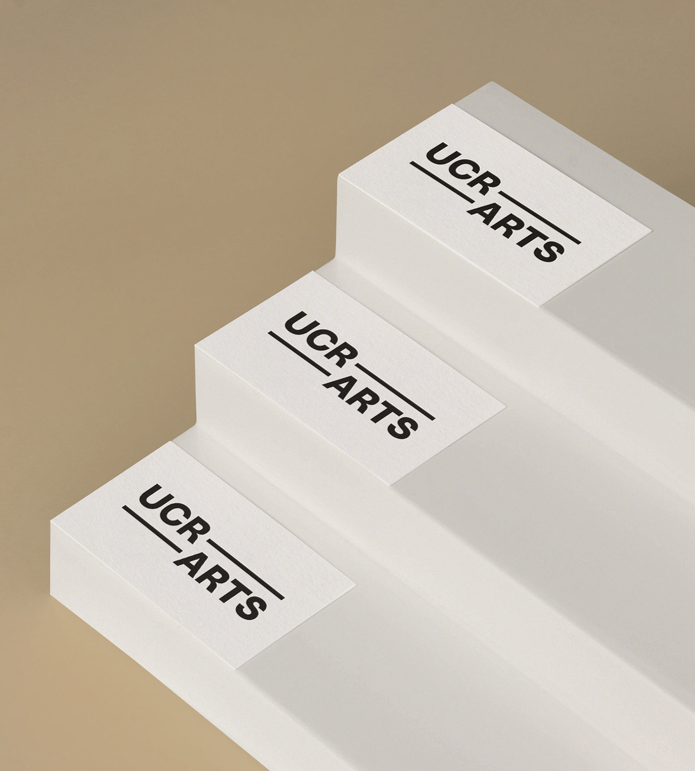 Rebranding by Forth + Back of the visual identity for the art museum and cultural center, UCR ARTS.