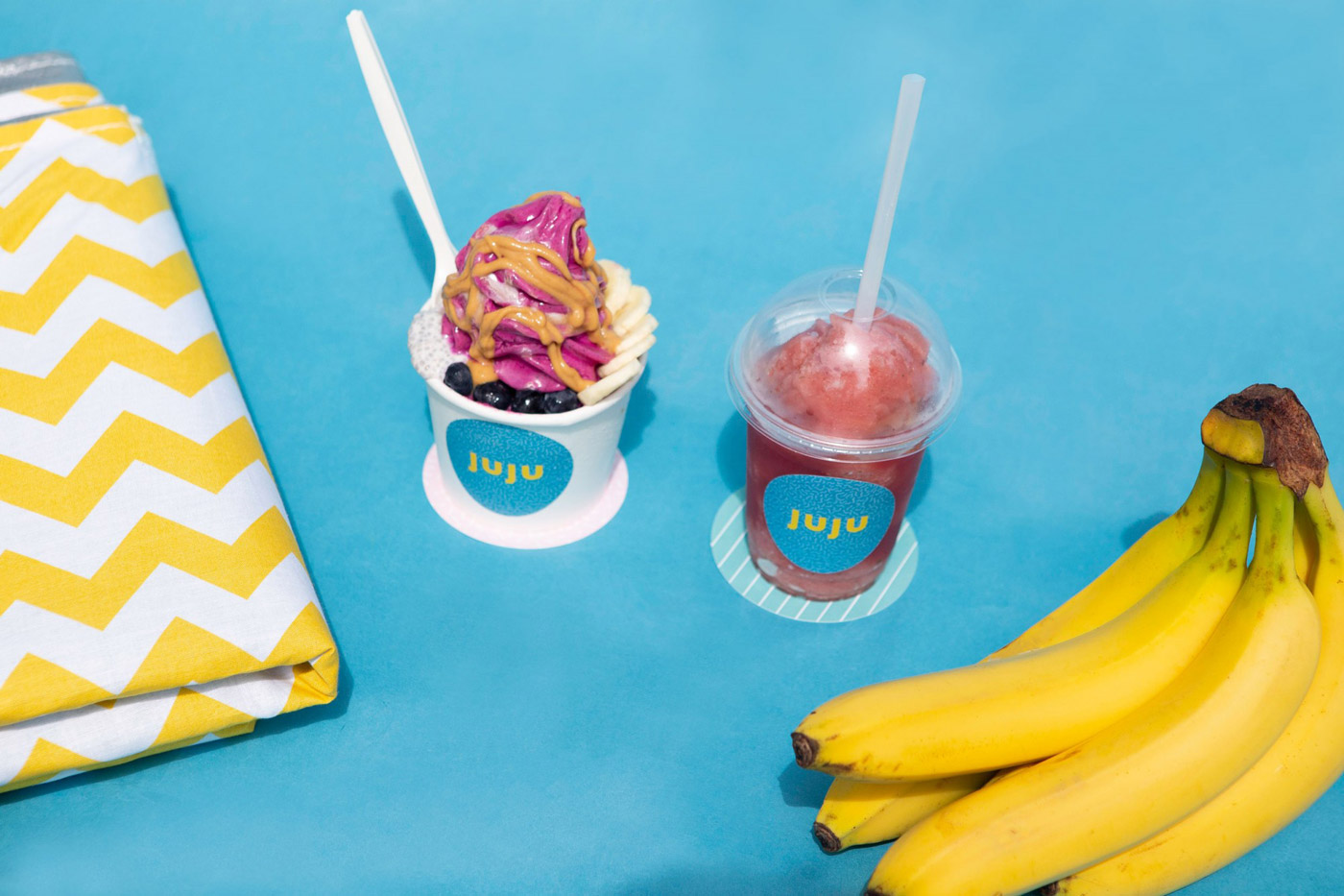 Food and beverage branding by Fable for JUJU. Food and beverage branding by Fable for JUJU.