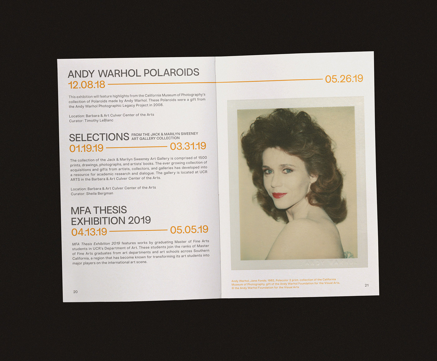 Rebranding by Forth + Back of the visual identity for the art museum and cultural center, UCR ARTS.