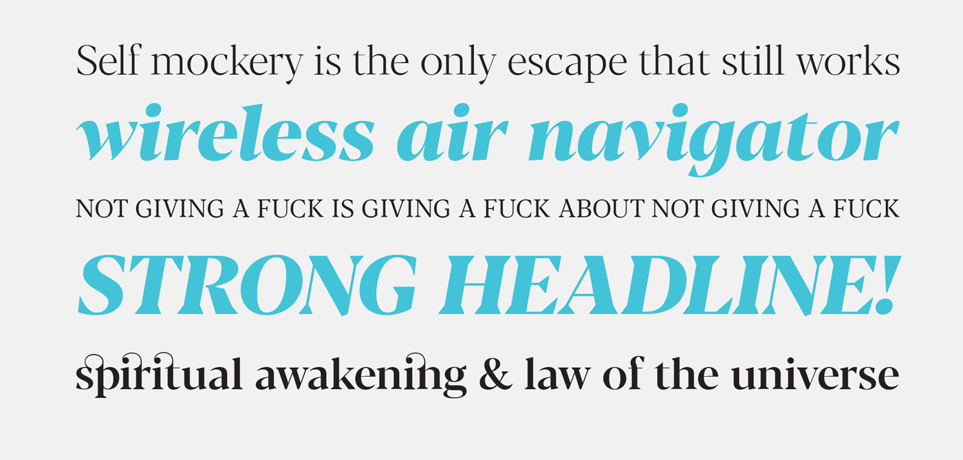Blacker text family with two free fonts from Zetafonts Type Foundry.