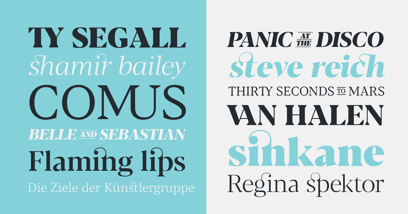 Blacker text family with two free fonts from Zetafonts Type Foundry.