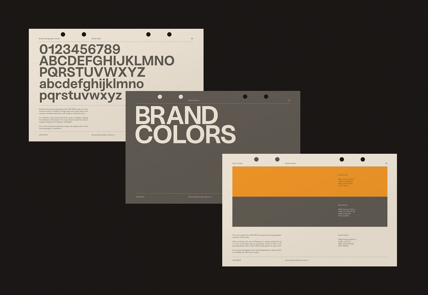 Rebranding by Forth + Back of the visual identity for the art museum and cultural center, UCR ARTS.