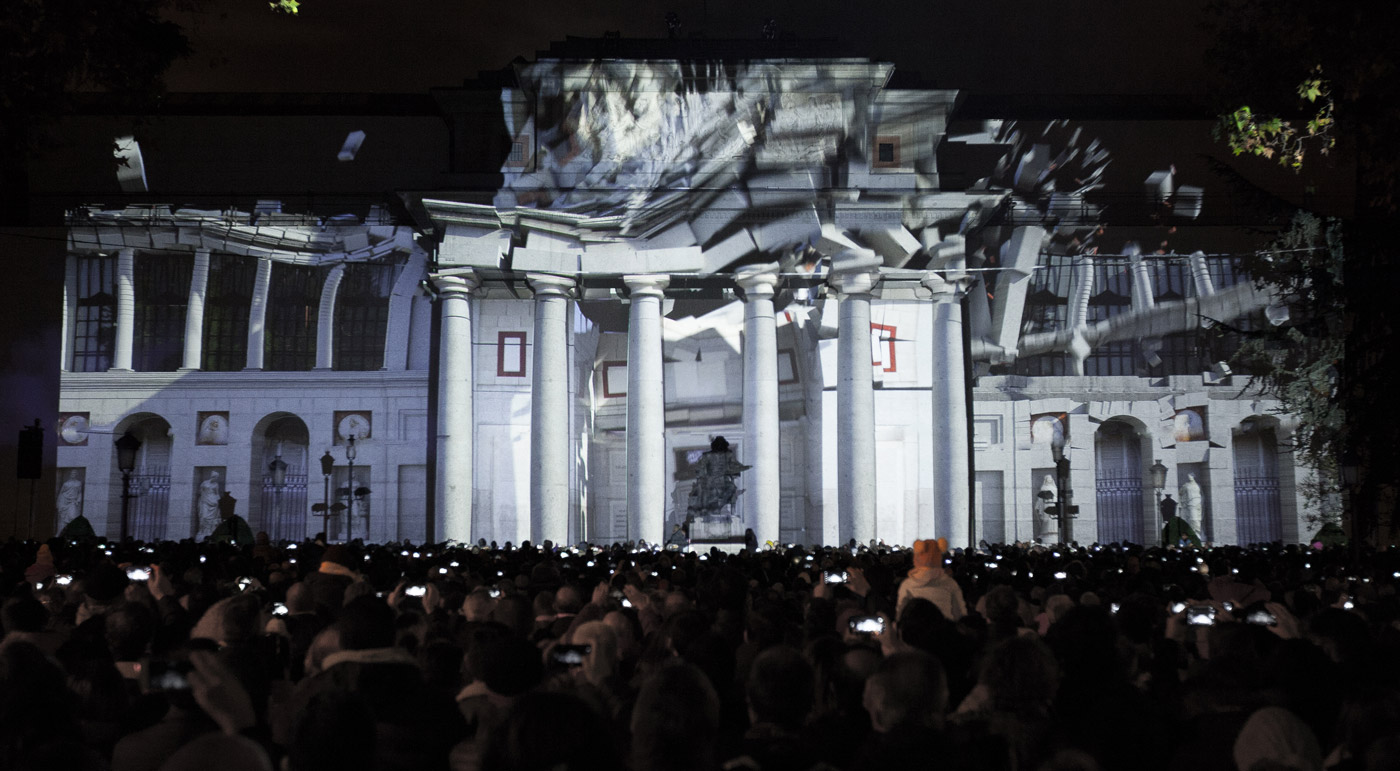 Construction - Prado Museum's Bicentenary - 3D Projection Mapping by Onionlab