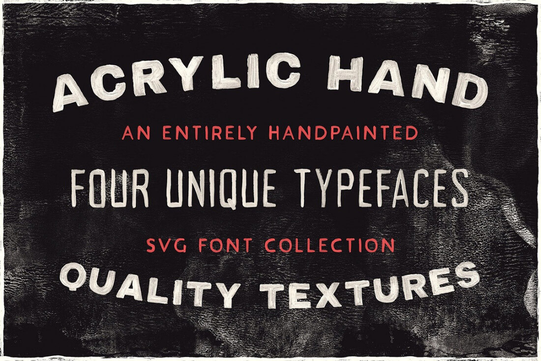 Acrylic Hand SVG font Acrylic Hand SVG font