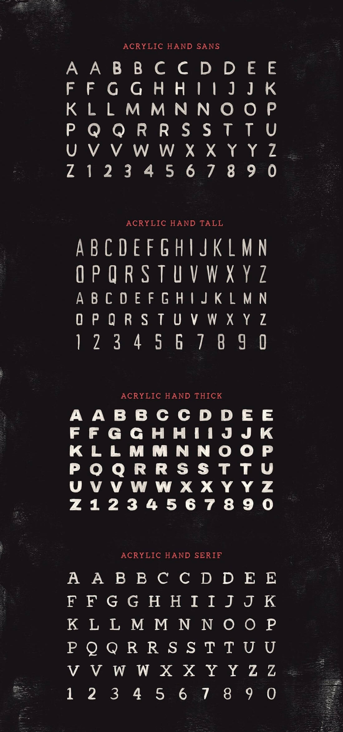 Acrylic Hand SVG font Acrylic Hand SVG font