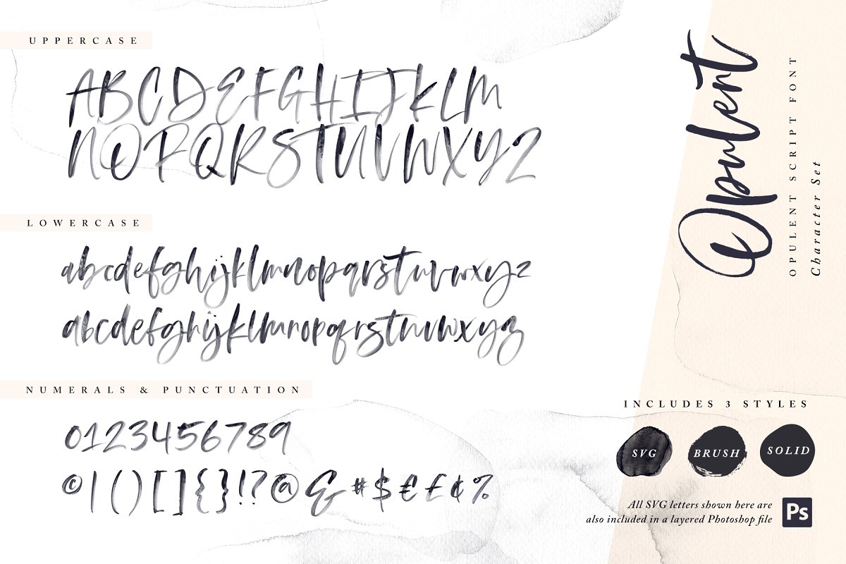Opulent font + SVG style by Sam Parrett.