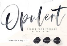 Opulent font + SVG style by Sam Parrett.