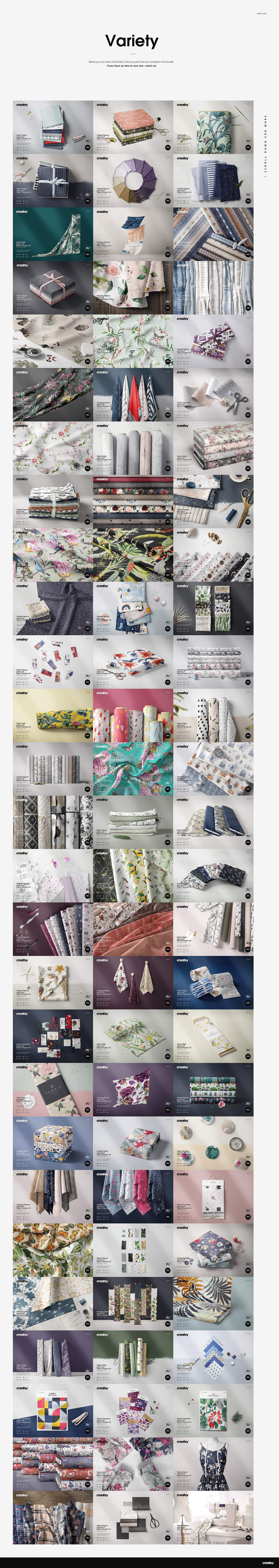 Fabrics mockups bundle