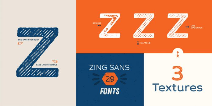 Zing Rust fonts from Fontfabric