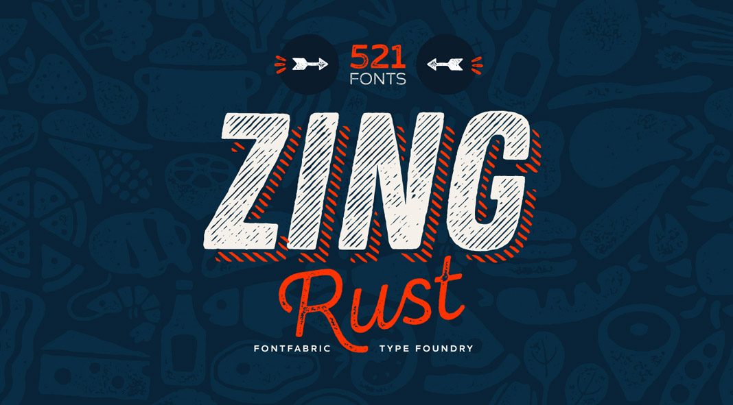 Zing Rust fonts from Fontfabric