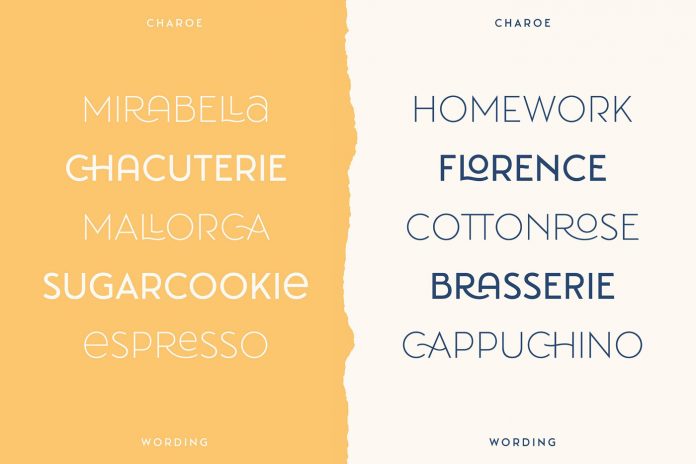 Charoe typeface plus extras by Tobias Saul