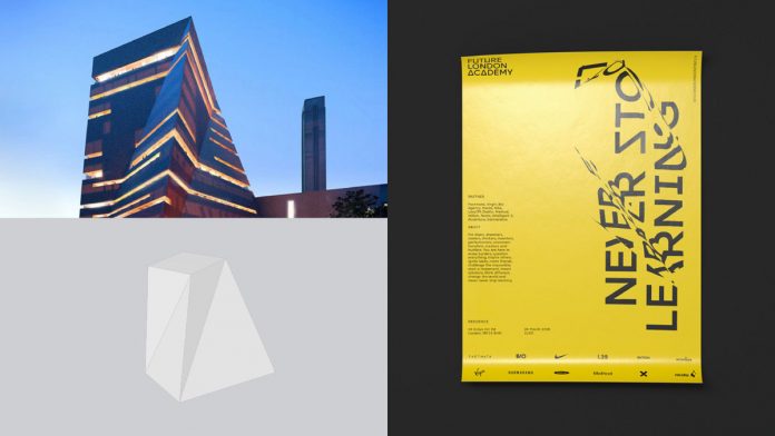 Future London Academy rebranding by ONY agency in collaboration with Michael Wolff and Oliver St John