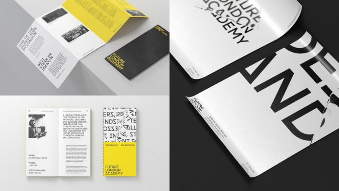 Future London Academy rebranding by ONY agency in collaboration with Michael Wolff and Oliver St John