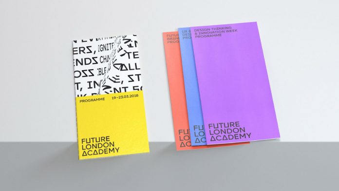 Future London Academy rebranding by ONY agency in collaboration with Michael Wolff and Oliver St John